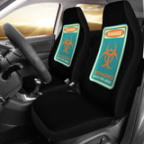 Danger Sign Biohazard Leave This Area Car Seat Covers Custom 2 212903 - YourCarButBetter