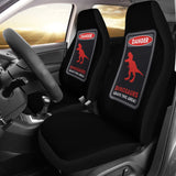 Danger Sign Dinosaurs Leave This Area Car Seat Covers Custom 1 212903 - YourCarButBetter