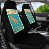 Danger Sign Dinosaurs Leave This Area Car Seat Covers Custom 2 212903 - YourCarButBetter