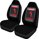 Danger Sign Zombie Leave This Area Car Seat Covers Custom 1 212903 - YourCarButBetter