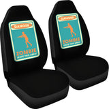 Danger Sign Zombie Leave This Area Car Seat Covers Custom 2 212903 - YourCarButBetter
