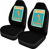 Danger Sign Zombie Leave This Area Car Seat Covers Custom 2 212903 - YourCarButBetter