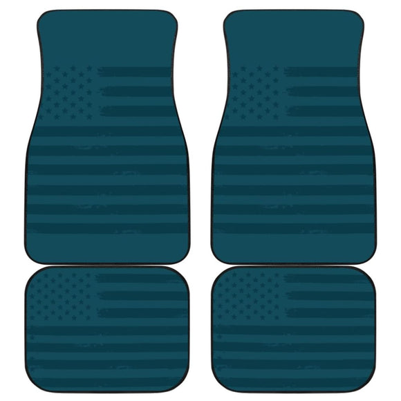 Dark Blue American Flag Car Floor Mats 211206 - YourCarButBetter