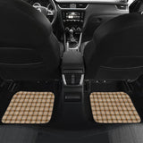 Dark Brown Checked Buffalo Plaid Amazing Car Floor Mats 211606 - YourCarButBetter