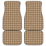 Dark Brown Checked Buffalo Plaid Amazing Car Floor Mats 211606 - YourCarButBetter