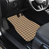 Dark Brown Checked Buffalo Plaid Amazing Car Floor Mats 211606 - YourCarButBetter