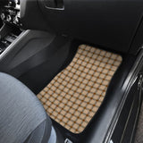 Dark Brown Checked Buffalo Plaid Amazing Car Floor Mats 211606 - YourCarButBetter