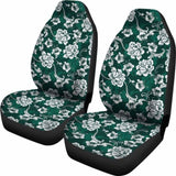 Dark Emerald Green Baroque Car Seat Covers 153908 - YourCarButBetter