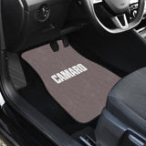 Dark Gray Camaro White Letter Car Floor Mats 211004 - YourCarButBetter