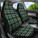 Dark Green And Black Plaid Check Car Seat Covers 105905 - YourCarButBetter
