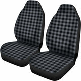 Dark Grey Buffalo Plaid Car Seat Covers 105905 - YourCarButBetter