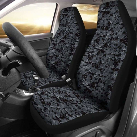 Dark Grey Digital Camouflage Car Seat Covers 112608 - YourCarButBetter