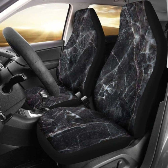 Dark Grey Stone Marble Car Seat Covers 110424 - YourCarButBetter