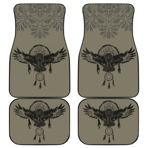 Dark Owl Dreamcatcher Native American Car Floor Mats 210301 - YourCarButBetter