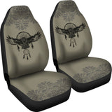 Dark Owl Dreamcatcher Native American Car Seat Covers 210301 - YourCarButBetter