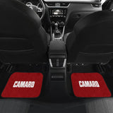 Dark Red Camaro White Letter Car Floor Mats 211004 - YourCarButBetter