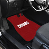 Dark Red Camaro White Letter Car Floor Mats 211004 - YourCarButBetter