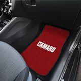 Dark Red Camaro White Letter Car Floor Mats 211004 - YourCarButBetter