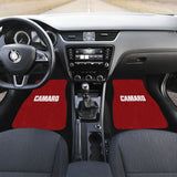 Dark Red Camaro White Letter Car Floor Mats 211004 - YourCarButBetter
