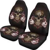 Dark Sugar Skull Car Seat Covers 101819 - YourCarButBetter