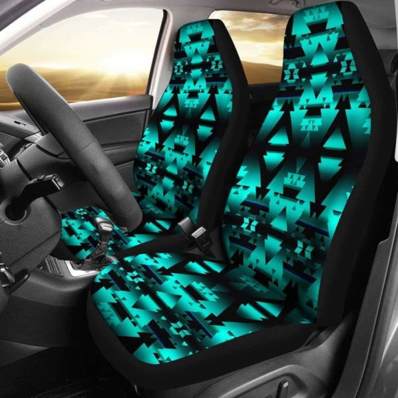 Dark Teal Winter Camp Car Seat Covers 105905 - YourCarButBetter