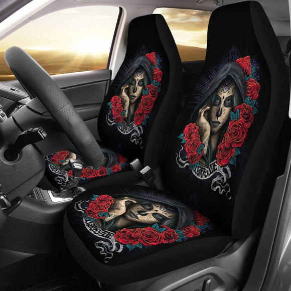 Darkside Sugar Skull Car Seat Covers 101819 - YourCarButBetter