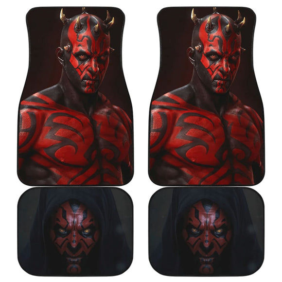 Darth Maul Red Skin And Angry Face Star Wars Car Floor Mats 094201 - YourCarButBetter