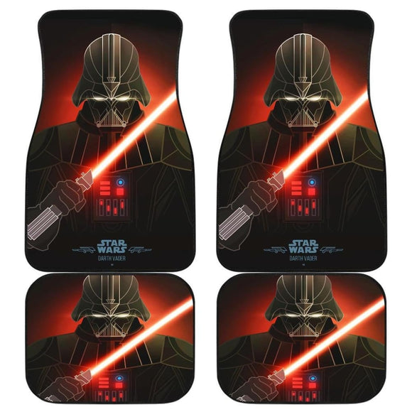 Darth Vader Star Wars in red theme Car Floor Mats 094201 - YourCarButBetter