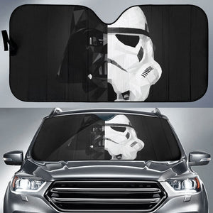 Darth Vader & Stormtrooper Star Wars Half Head Art Car Auto Sun Shade 094201 - YourCarButBetter