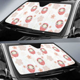 Daruma Japanese Wooden Doll Cherry Blossom Flower Pattern Car Auto Sun Shades 104020 - YourCarButBetter