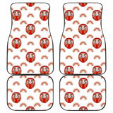 Daruma Japanese Wooden Doll Design Pattern Front And Back Car Mats 094201 - YourCarButBetter