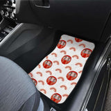 Daruma Japanese Wooden Doll Design Pattern Front And Back Car Mats 094201 - YourCarButBetter