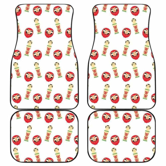 Daruma Japanese Wooden Doll Front And Back Car Mats 094201 - YourCarButBetter