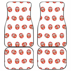 Daruma Japanese Wooden Doll Pattern Front And Back Car Mats 094201 - YourCarButBetter