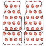 Daruma Japanese Wooden Doll Pattern Front And Back Car Mats 094201 - YourCarButBetter