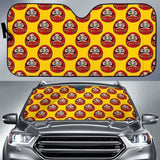 Daruma Japanese Wooden Doll Yellow Background Car Auto Sun Shades 094201 - YourCarButBetter