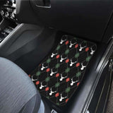 Deer Christmas New Year Pattern Argyle Front And Back Car Mats 161012 - YourCarButBetter