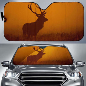 Deer Dawn Silhouette 4K Car Sun Shade 172609 - YourCarButBetter