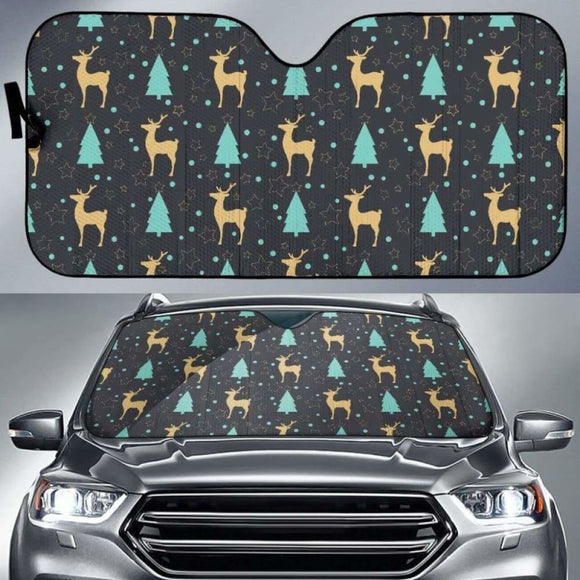 Deers Star Tree Pattern Car Auto Sun Shades 172609 - YourCarButBetter