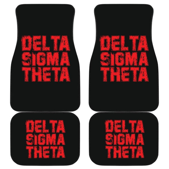 Delta Sigma Theta Grunge Style Car Floor Mats 211706 - YourCarButBetter