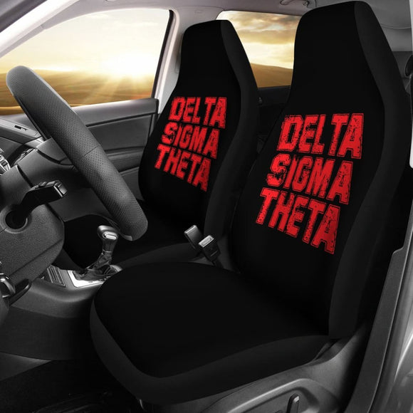 Delta Sigma Theta Grunge Style Car Seat Covers 211706 - YourCarButBetter