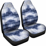 Denim Blue Abstract Grunge Car Seat Covers 232125 - YourCarButBetter