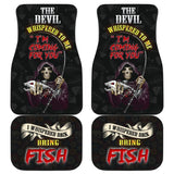 Devil Whispered I’M Coming For You Fishing Car Floor Mats 182417 - YourCarButBetter