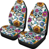 Diamond Sugar Skull Car Seat Covers 101819 - YourCarButBetter