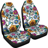 Diamond Sugar Skull Car Seat Covers 101819 - YourCarButBetter