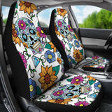 Diamond Sugar Skull Car Seat Covers 101819 - YourCarButBetter