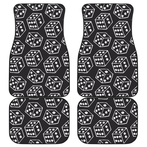 Dice Pattern Print Design 01 Front And Back Car Mats 153908 - YourCarButBetter