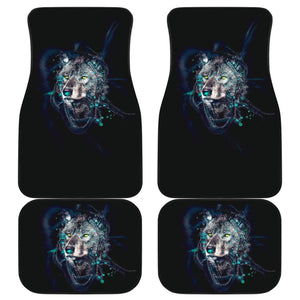 Digital Blue Indian Wolf Spirit Car Floor Mats 212801 - YourCarButBetter