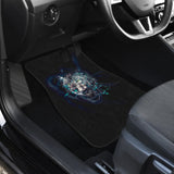 Digital Blue Indian Wolf Spirit Car Floor Mats 212801 - YourCarButBetter