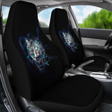 Digital Blue Indian Wolf Spirit Car Seat Covers 212801 - YourCarButBetter